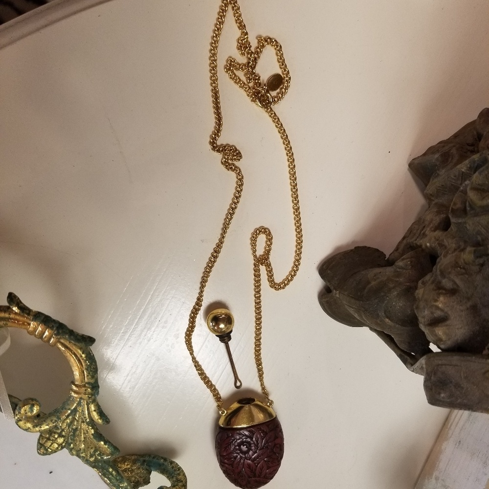 Avon perfume bottle necklace